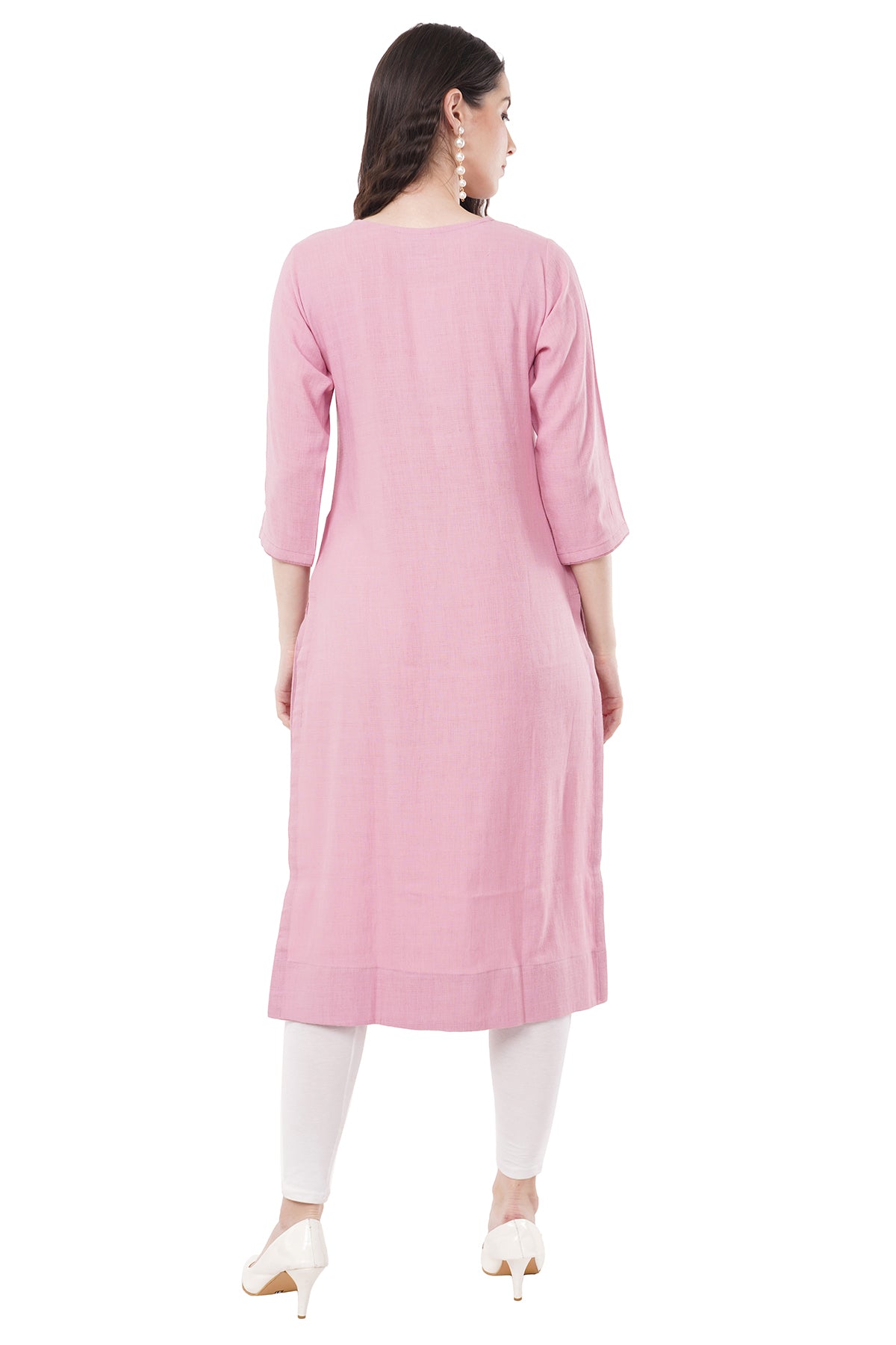Elegant & Beautiful Solid Pink Women's Kurta