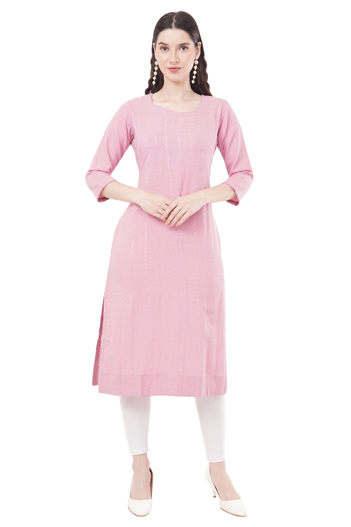 Elegant & Beautiful Solid Pink Women's Kurta
