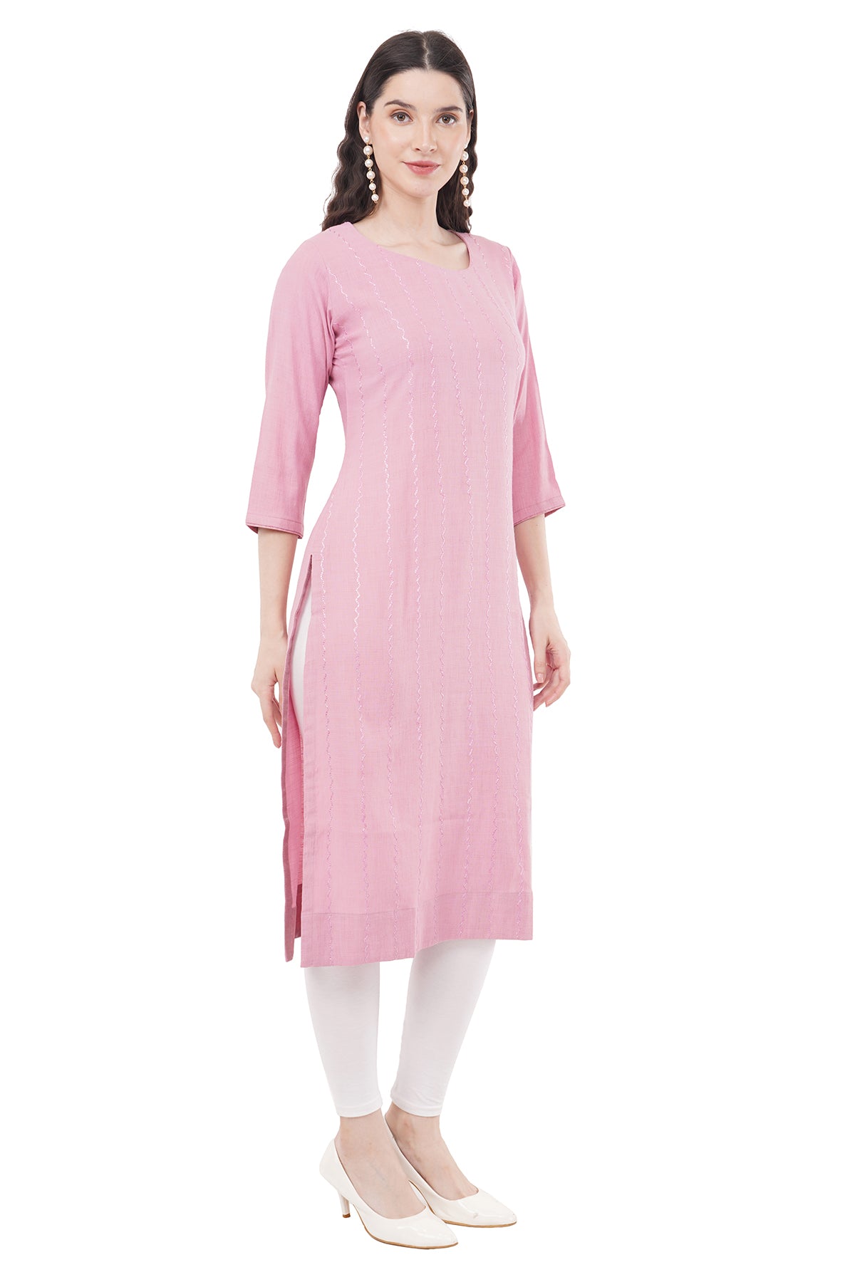 Elegant & Beautiful Solid Pink Women's Kurta