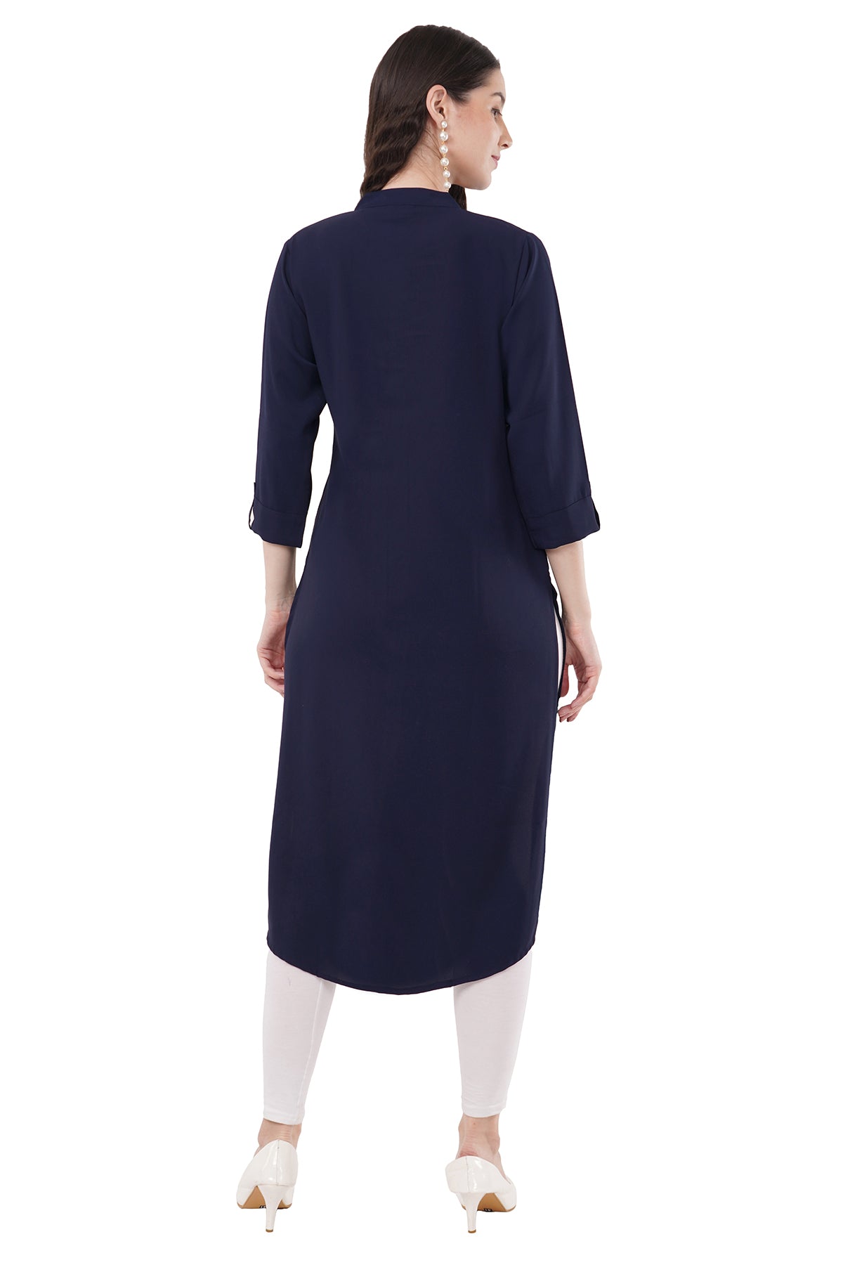 Elegant & Beautiful Solid Navy Blue Women's Kurta