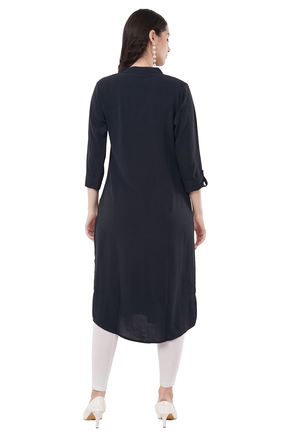 Elegant Solid Grey Women's Kurta