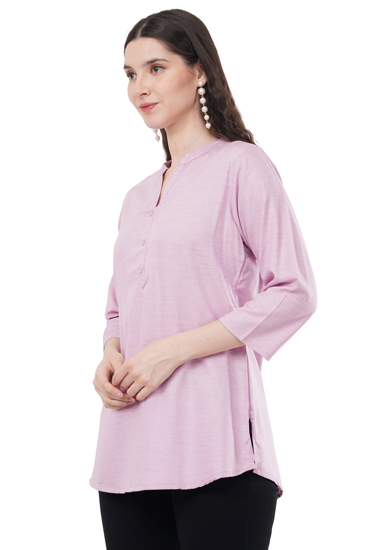 Beautiful Lavender Solid Women's Tunic