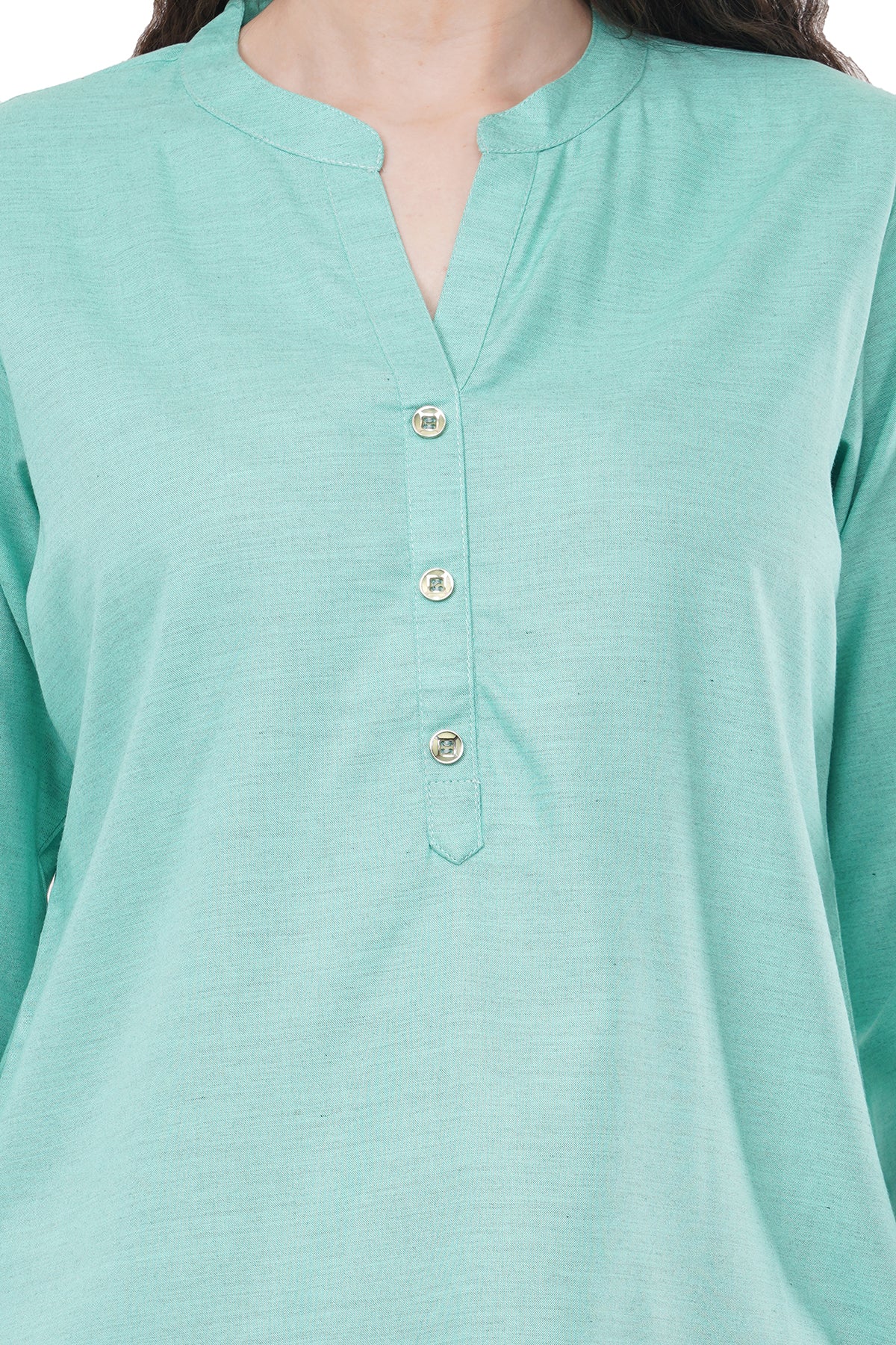 Trendy & Beautiful Solid Sea Green Women's Tunic