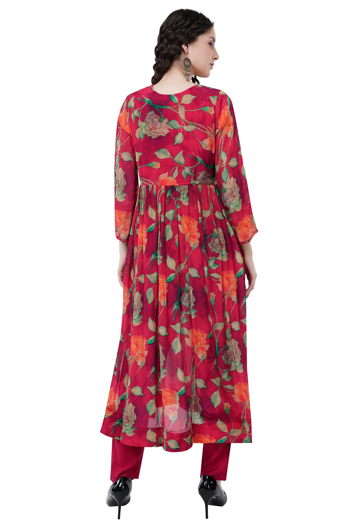 Partywear Women's Kurta Set With Duppatta