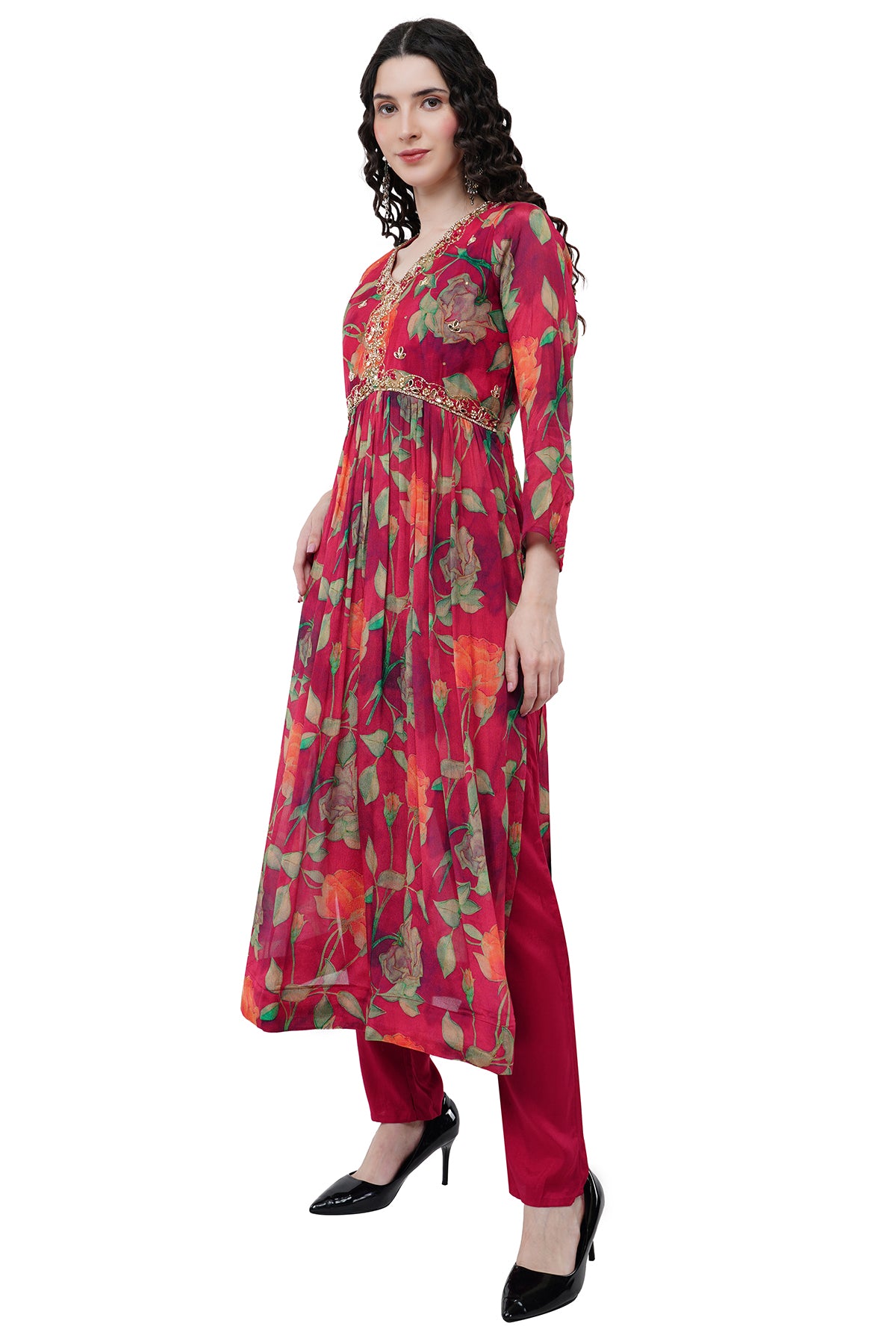 Partywear Women's Kurta Set With Duppatta