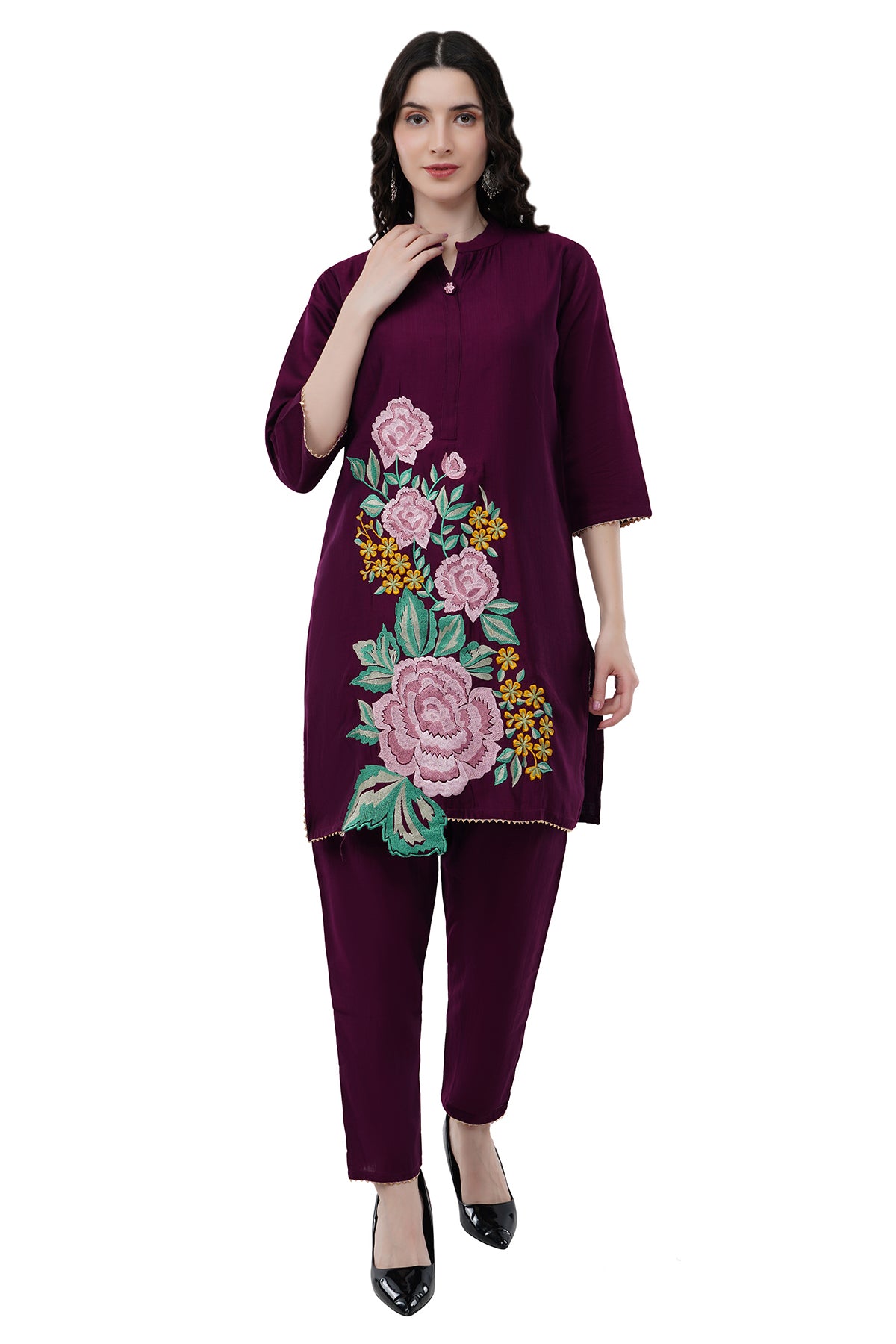 Trendy Wine Co-Ord Set for Women