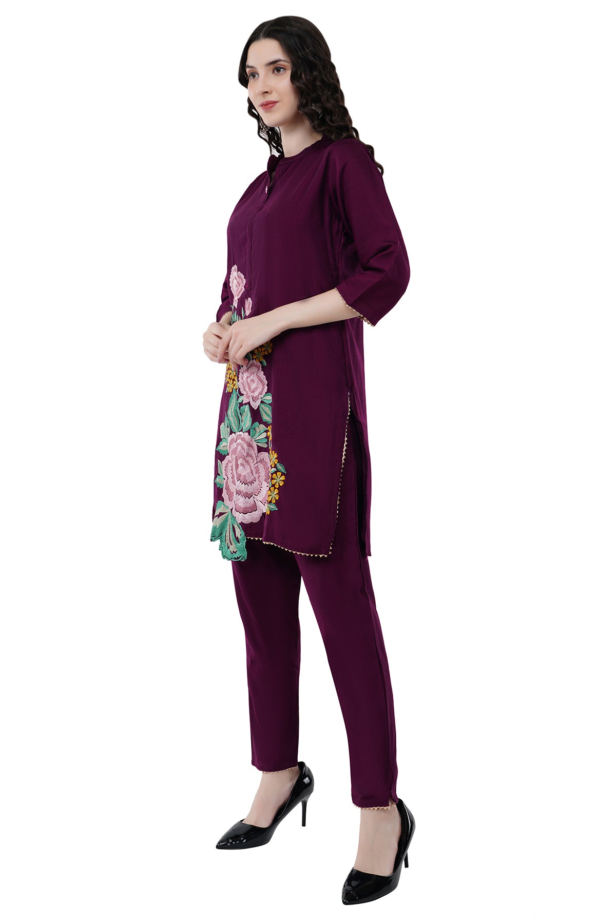 Trendy Wine Co-Ord Set for Women