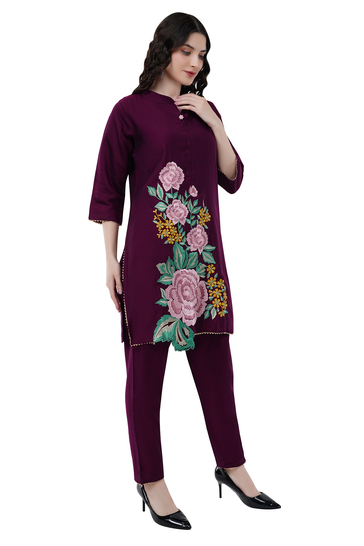 Trendy Wine Co-Ord Set for Women