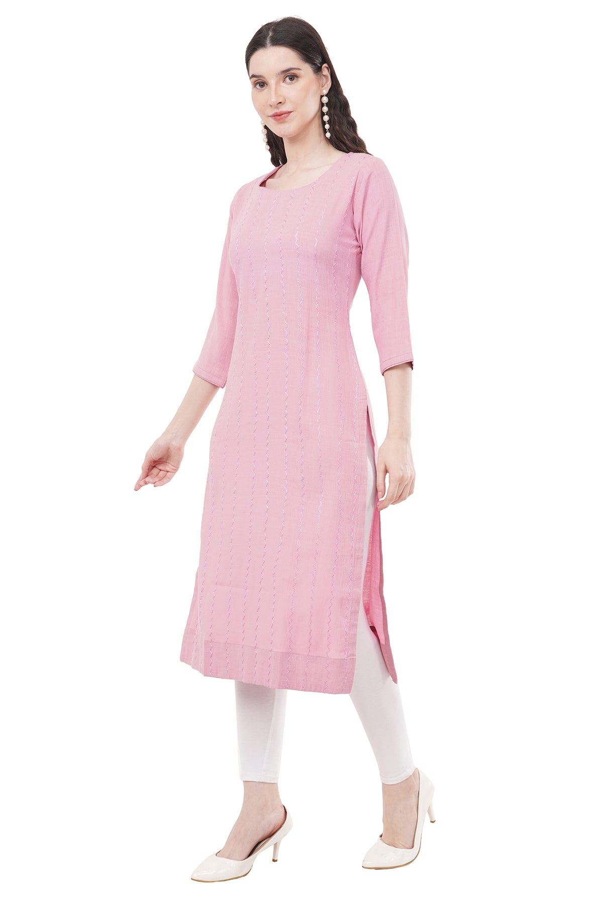 Elegant & Beautiful Solid Pink Women's Kurta