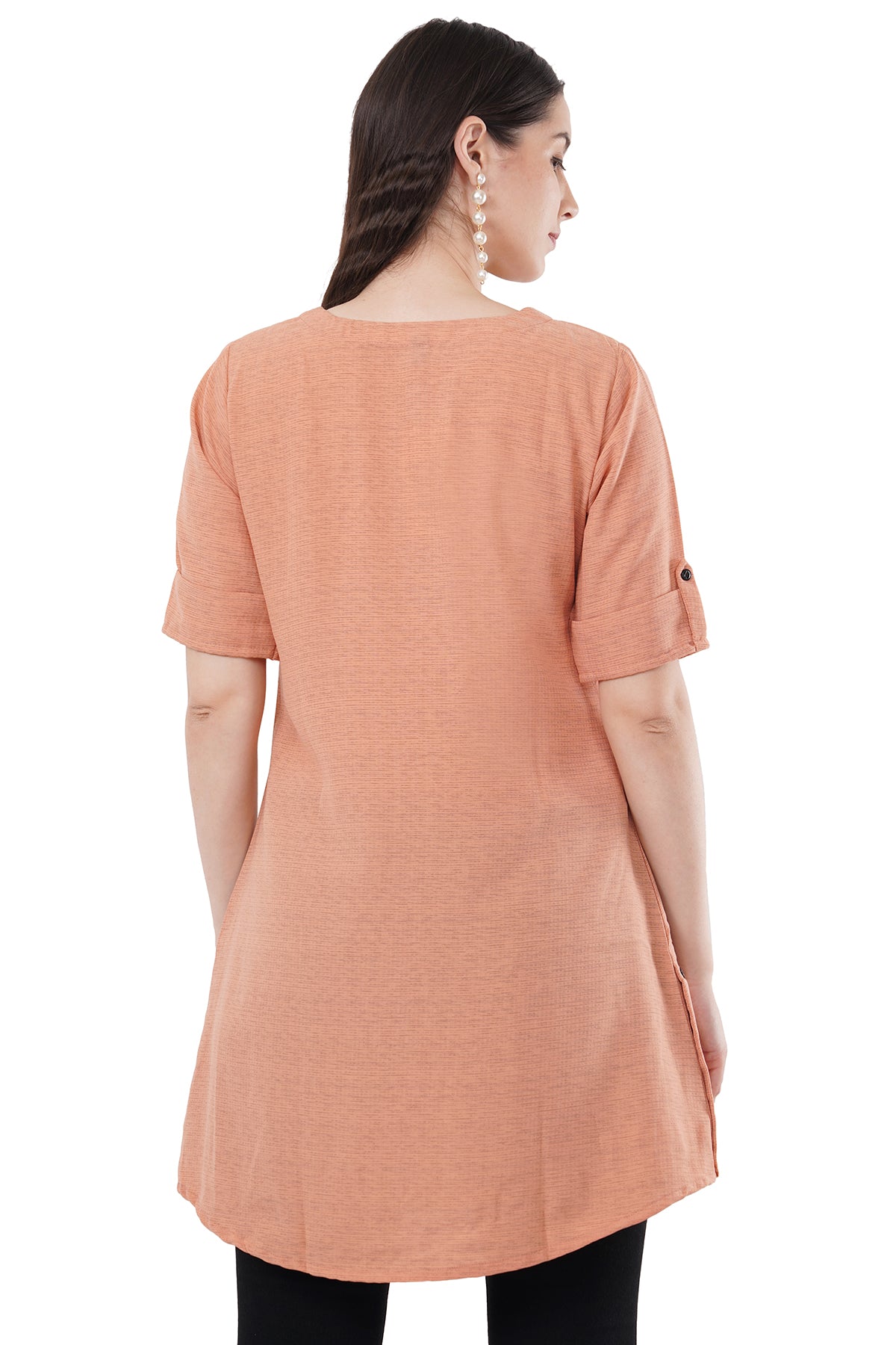 Trendy & Beautiful Solid Paech Women's Tunic