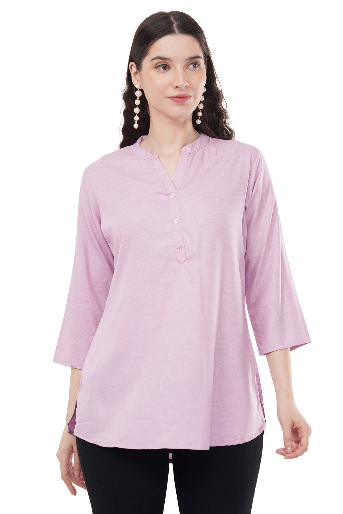 Beautiful Lavender Solid Women's Tunic