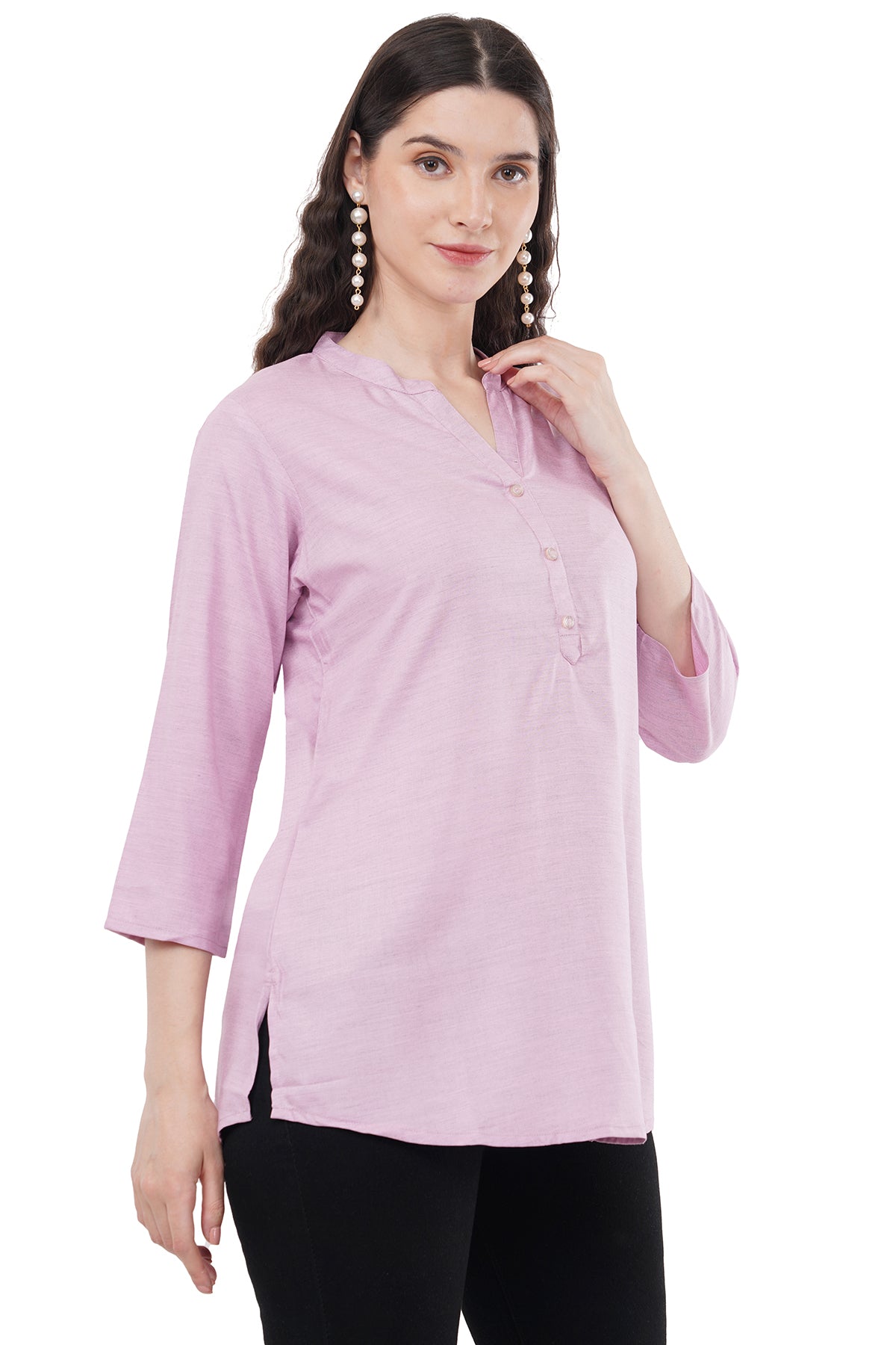 Beautiful Lavender Solid Women's Tunic
