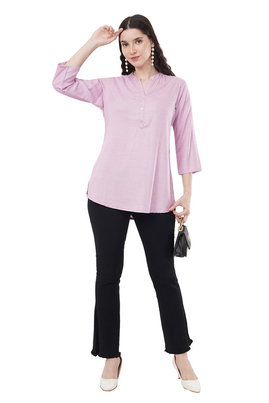 Beautiful Lavender Solid Women's Tunic