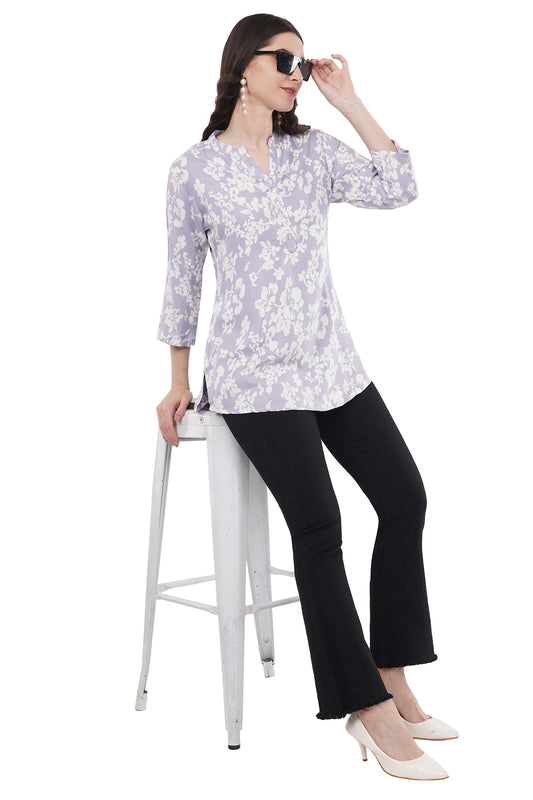 Elegant & Beautiful Floral Print Women's Tunic
