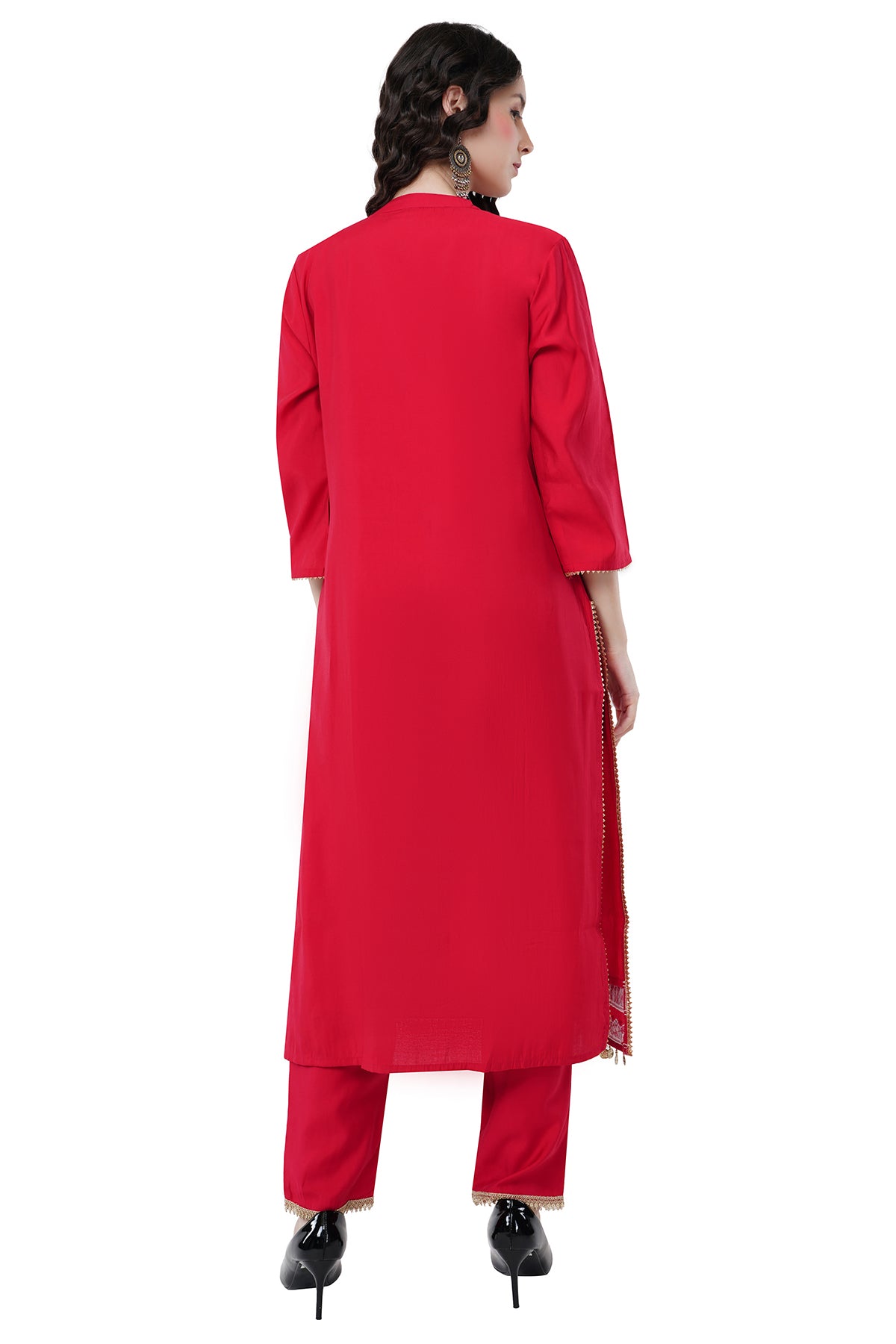 Partywear Women's Kurta Set With Duppatta