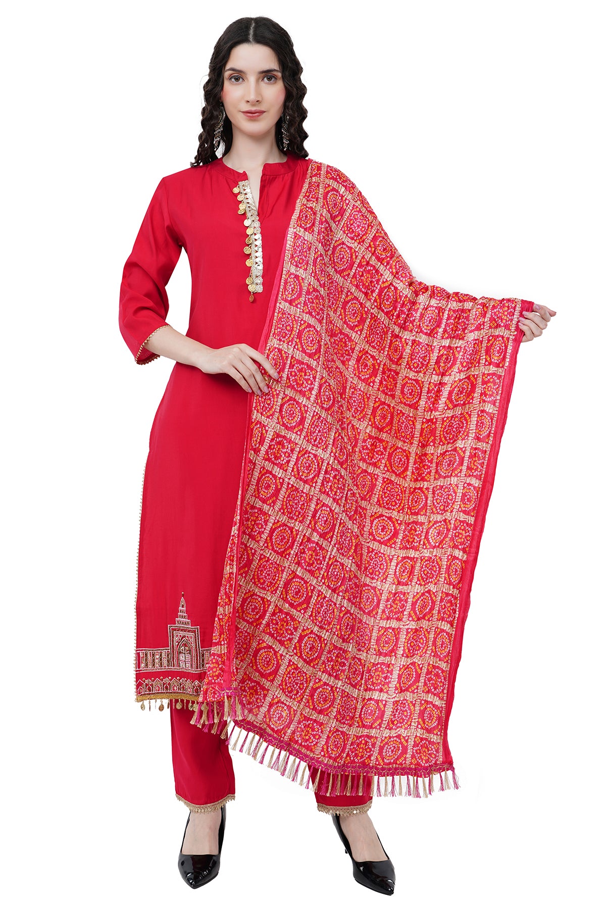 Partywear Women's Kurta Set With Duppatta