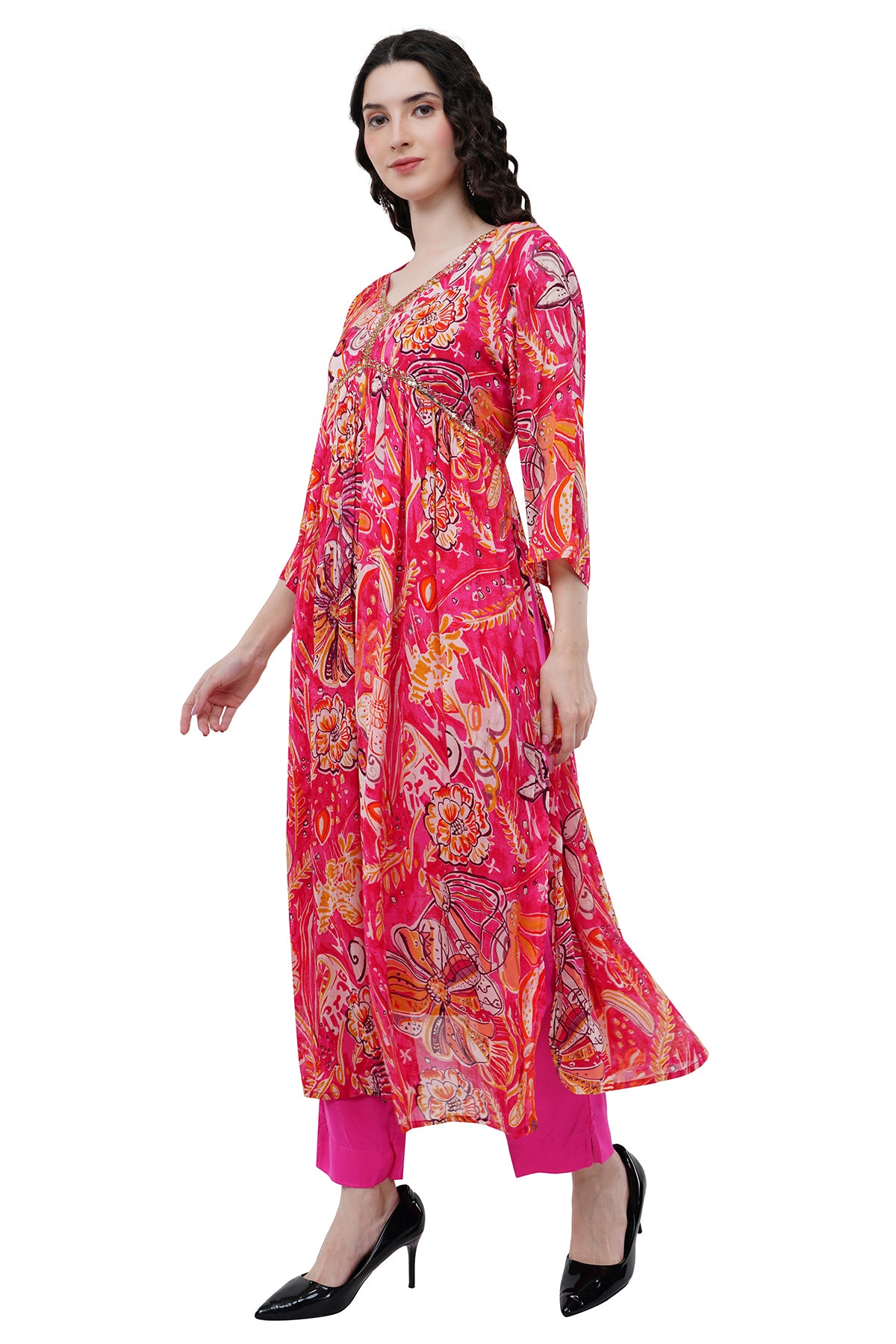 Trendy and Elegant Red Women's Kurta Set With Duppatta