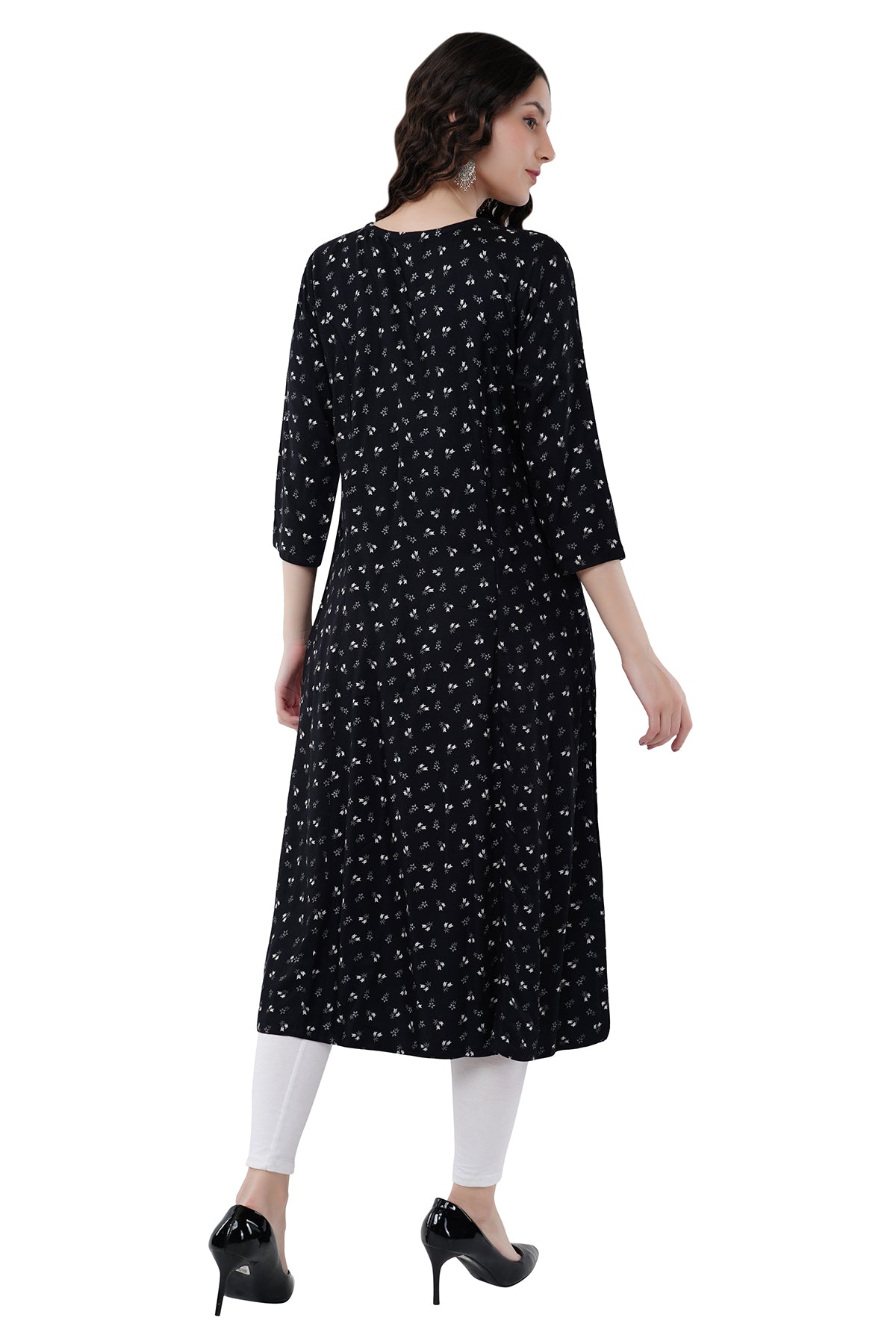 Black Printed Women's Kurta